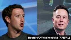 Mark Zuckerberg (solda) and Elon Musk (sağda)